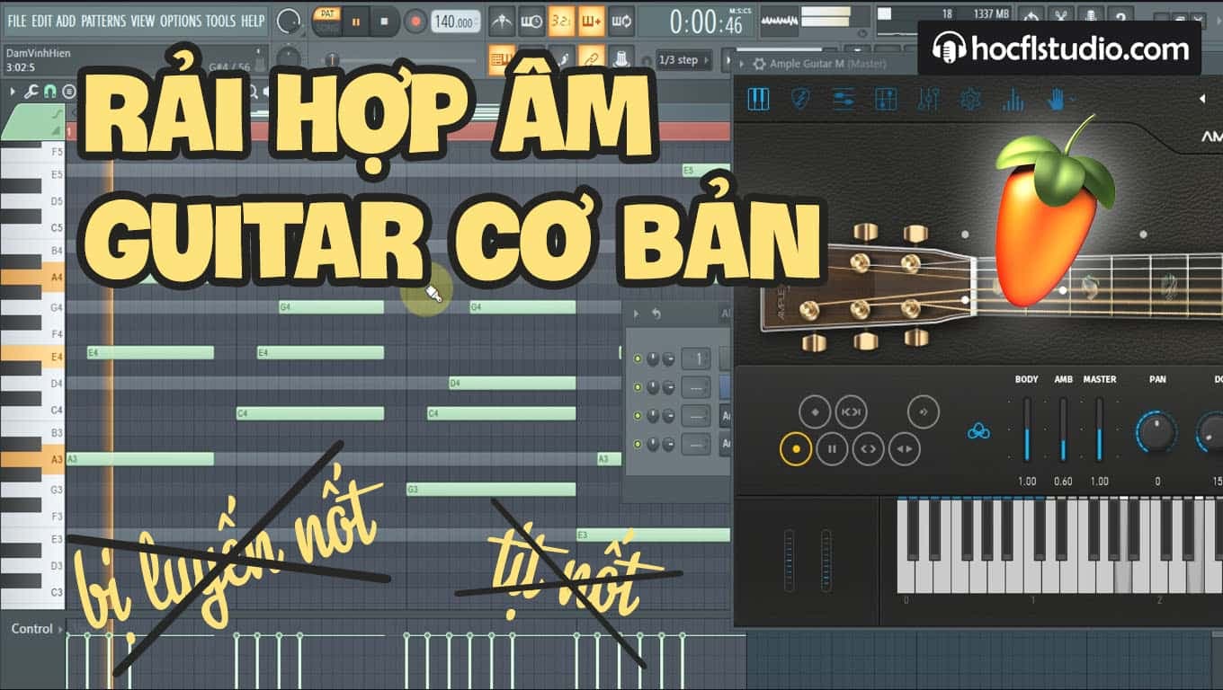 Cách Rải Hợp Âm Guitar Trong FL Studio